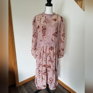 NWT Xhilaration Rose Colored Floral Dress
